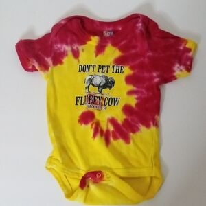 Fluffy Cow Tie-Dye Kids One Piece